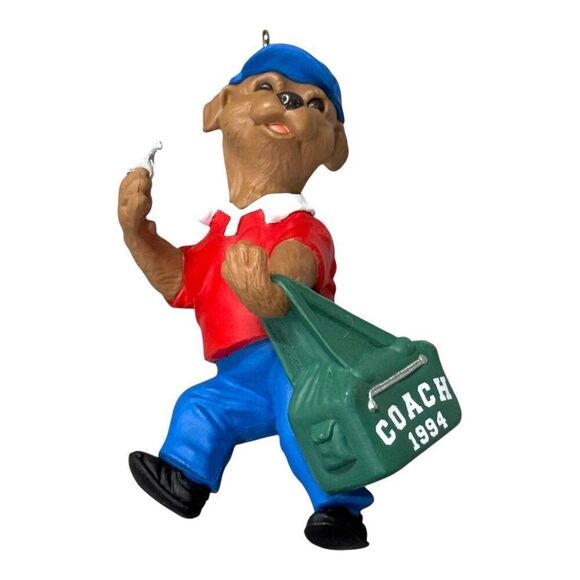 1994 Hallmark Keepsake Ornament Coach Bear Handcrafted Collectible Holiday VTG - Picture 2 of 5